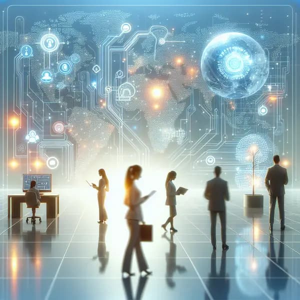 Ilustração representando o conteúdo do artigo Descubra os 7 Benefícios da Inteligência Artificial para Grandes Empresas: Vantagens, Casos Reais e Como Implementar