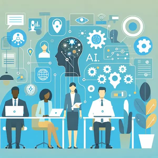 Ilustração representando o conteúdo do artigo Blockchain e IA: 7 Estratégias Inovadoras para Empresas Ganharam Eficiência com Segurança