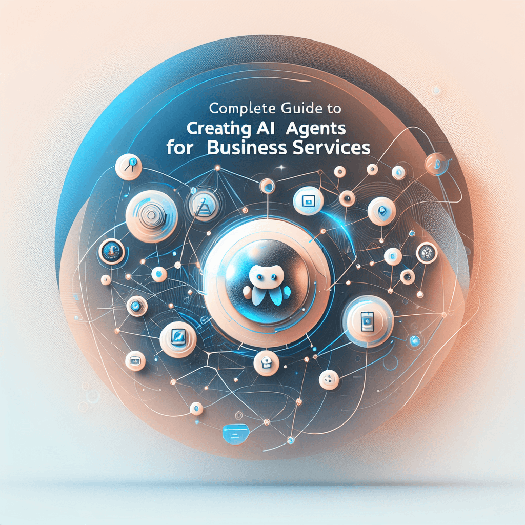 Ilustração representando o conteúdo do artigo Guia Completo para Criar Agentes de IA para Serviços Empresariais