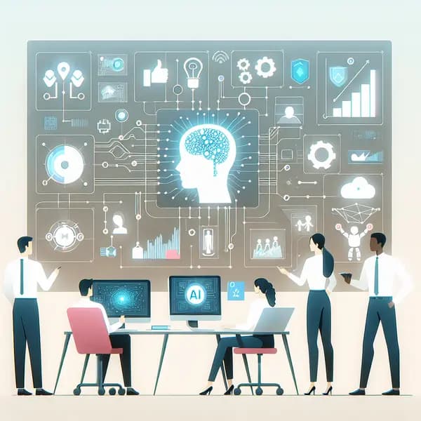 Ilustração representando o conteúdo do artigo Como Desenvolver Inteligência Artificial: 7 Passos para Alavancar Resultados Empresariais