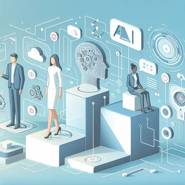 Ilustração representando o conteúdo do artigo Como Funciona a Inteligência Artificial: 7 Passos para Impulsionar Resultados Empresariais