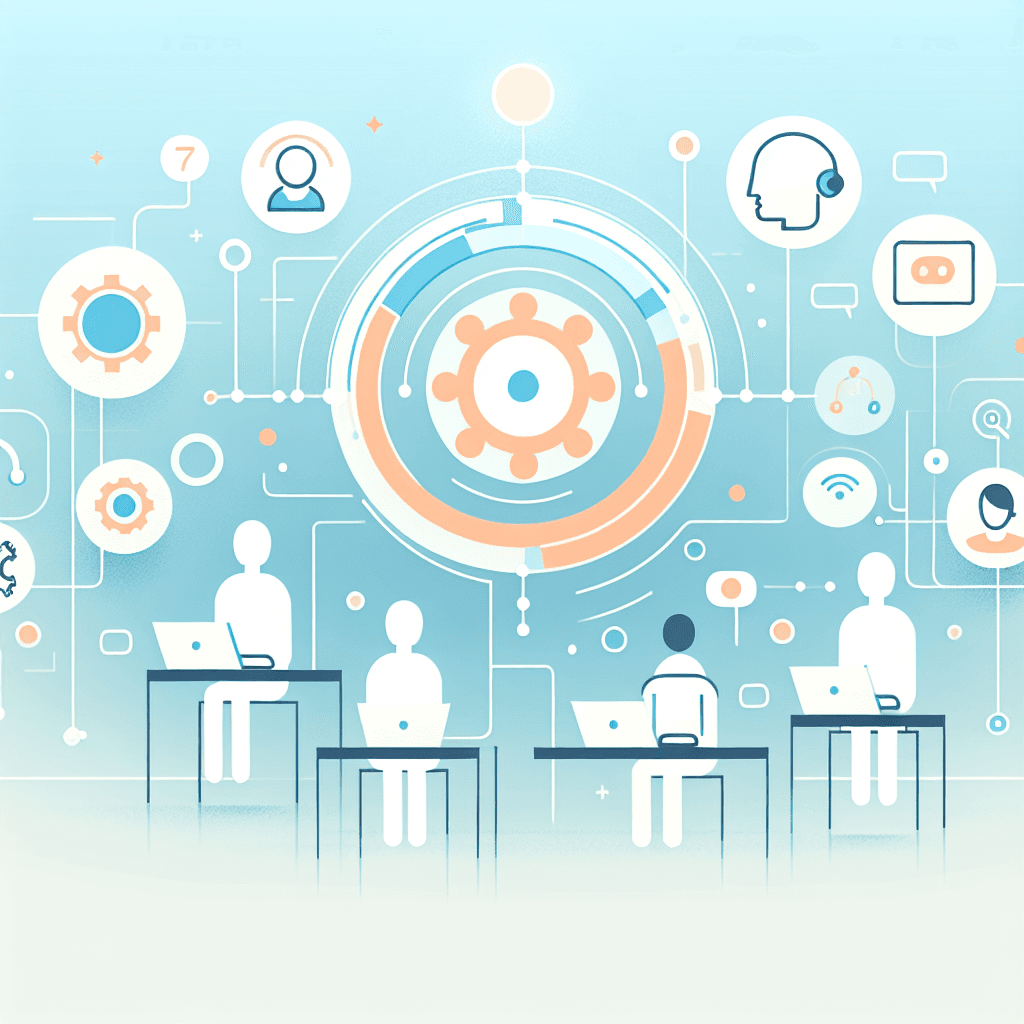 Ilustração representando o conteúdo do artigo IA para Atendimento ao Cliente: 7 Benefícios, Exemplos Reais e Como Transformar sua Empresa