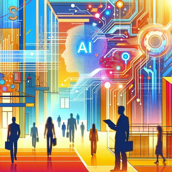 Ilustração representando o conteúdo do artigo IA para Empresas: 7 Estratégias Práticas e Casos Reais para Transformar Resultados