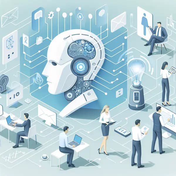 Ilustração representando o conteúdo do artigo IA para Empresas: 7 Vantagens Competitivas e Como Implementar Agora