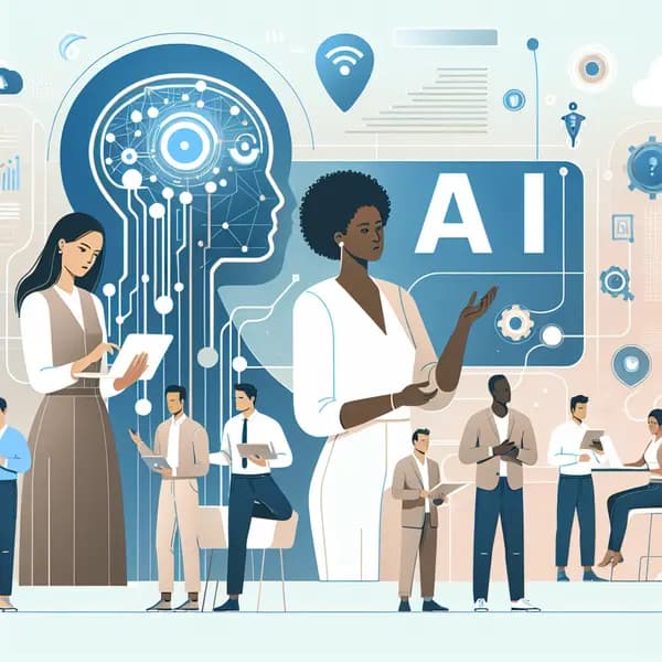 Ilustração representando o conteúdo do artigo IA para Pequenas Empresas: 7 Estratégias Práticas, Vantagens e Como Superar Desafios