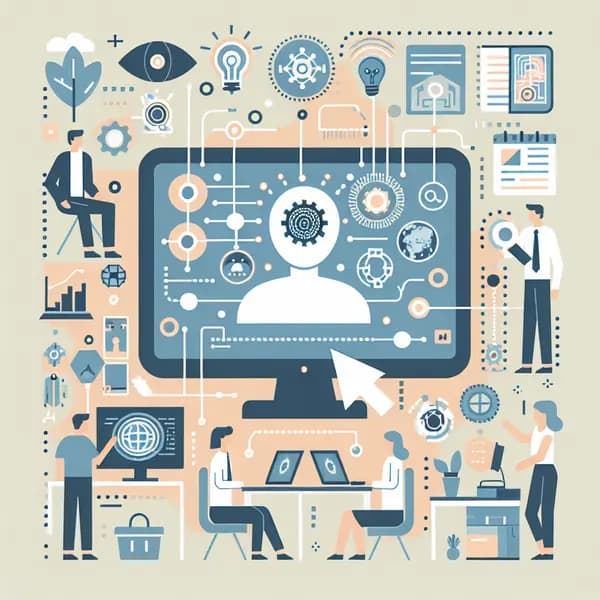 Ilustração representando o conteúdo do artigo IA para Pequenas Empresas: 7 Vantagens Competitivas e Como Começar Hoje