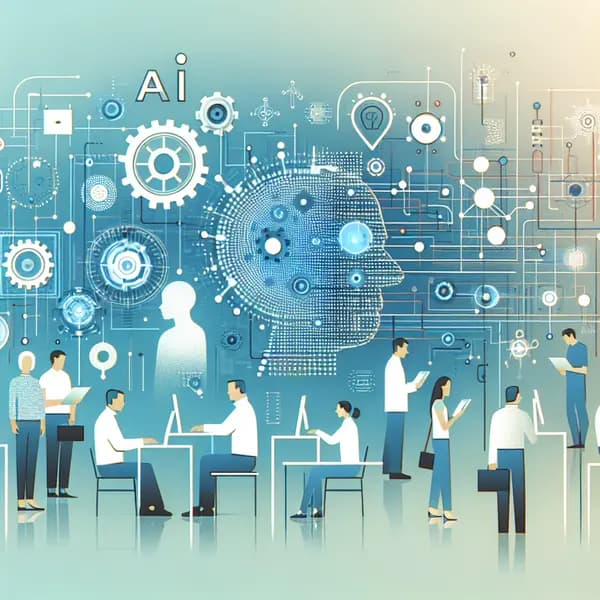Ilustração representando o conteúdo do artigo Inovação em IA: 7 Estratégias Revolucionárias para Empresas Que Querem Sair na Frente