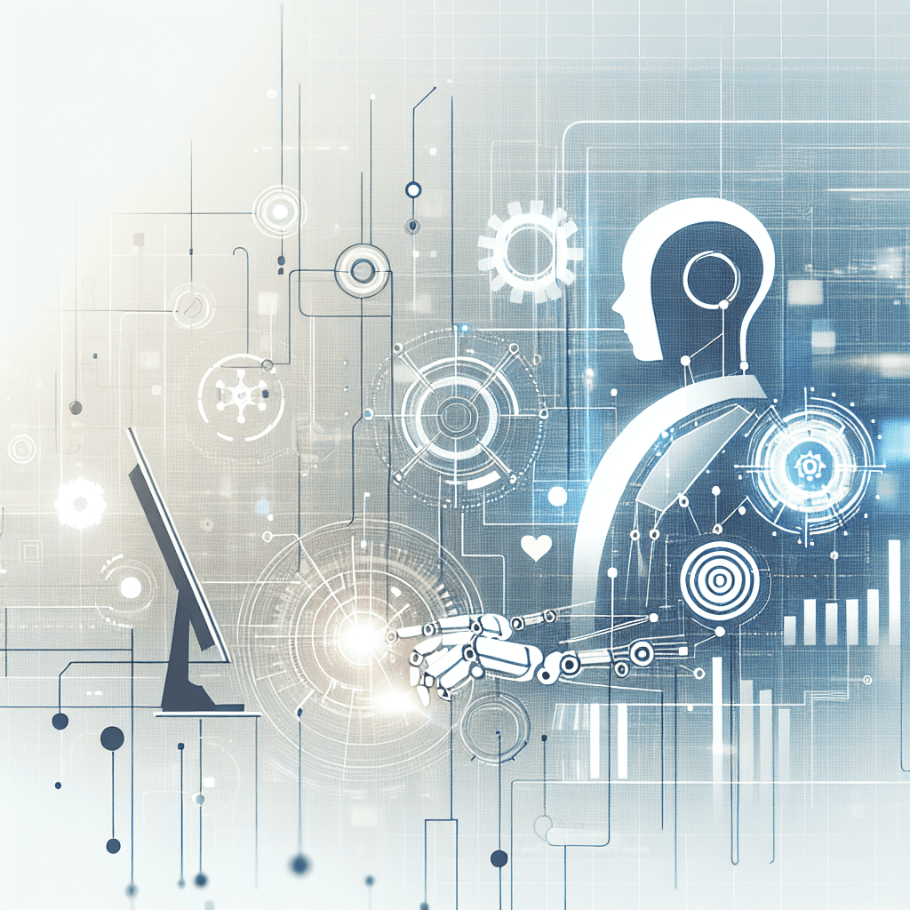 Ilustração representando o conteúdo do artigo Inteligência Artificial no Setor Administrativo: 7 Formas de Ganhar Eficiência, Inovação e Vantagem Competitiva