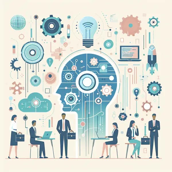 Ilustração representando o conteúdo do artigo Inteligência Artificial em Vendas: 7 Vantagens Transformadoras e Dicas de Implementação