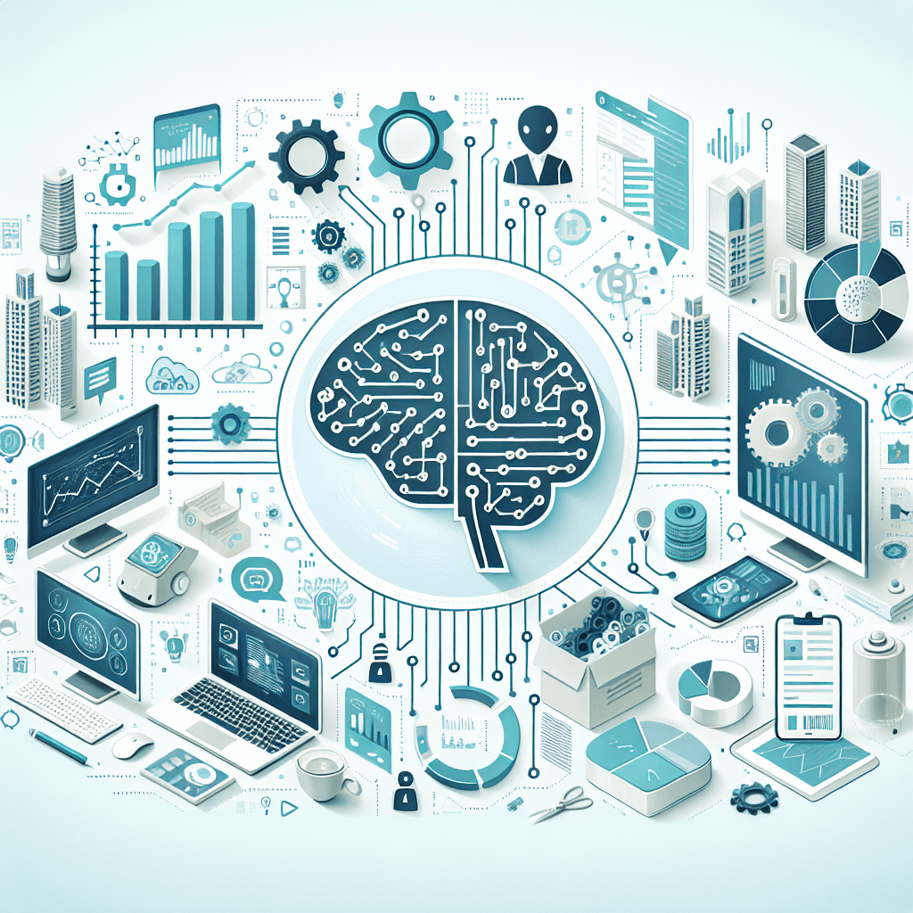 Ilustração representando o conteúdo do artigo Inteligência Artificial nas Empresas: Descubra 7 Aplicações Que Transformam Resultados!