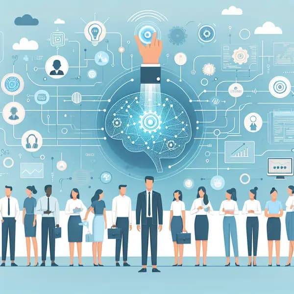 Ilustração representando o conteúdo do artigo Inteligência Artificial para Grandes Empresas: 7 Benefícios Diretos e Como Aplicar com Sucesso