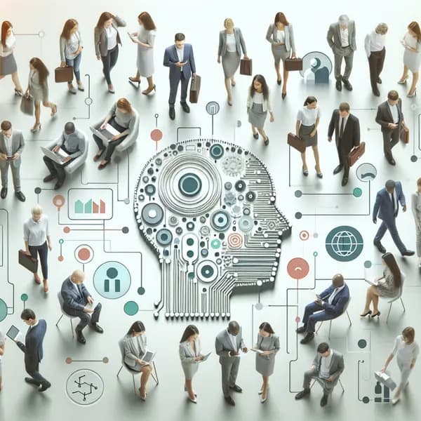 Ilustração representando o conteúdo do artigo Inteligência Artificial: O Guia Prático para Iniciantes no Setor Empresarial