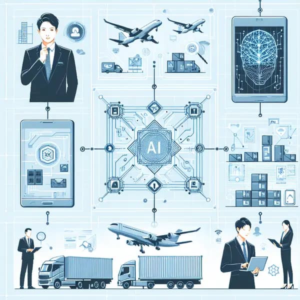 Ilustração representando o conteúdo do artigo Inteligência Artificial na Logística: 7 Vantagens Surpreendentes Para Transformar Sua Empresa