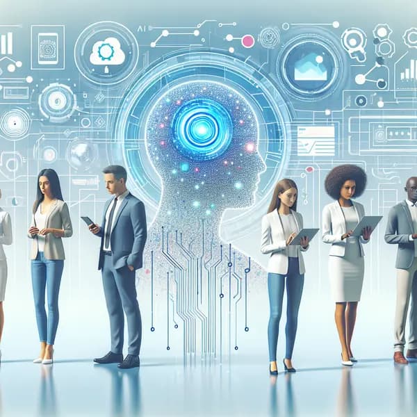 Ilustração representando o conteúdo do artigo Inteligência Artificial no Marketing Digital: 7 Vantagens Surpreendentes e Como Aplicar com Eficiência