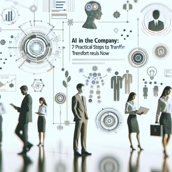 Ilustração representando o conteúdo do artigo Inteligência Artificial na Empresa: 7 Passos Práticos para Transformar Resultados Agora