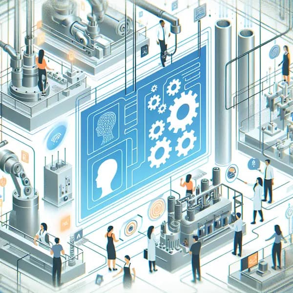 Ilustração representando o conteúdo do artigo Inteligência Artificial na Indústria: 7 Passos para Maximizar Eficiência e Reduzir Custos Agora