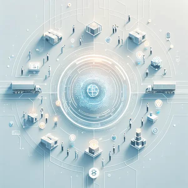 Ilustração representando o conteúdo do artigo Inteligência Artificial na Logística: 7 Aplicações Essenciais e Como Transformar Resultados em 2024