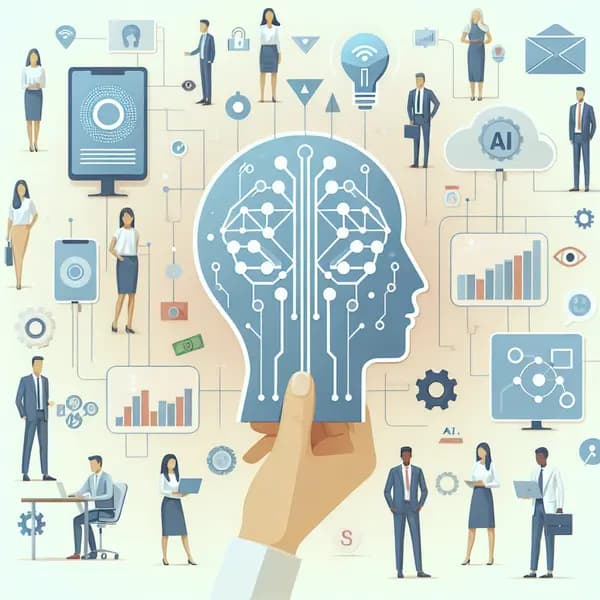 Ilustração representando o conteúdo do artigo Inteligência Artificial nas Finanças: 7 Aplicações Práticas para Aumentar Resultados Empresariais