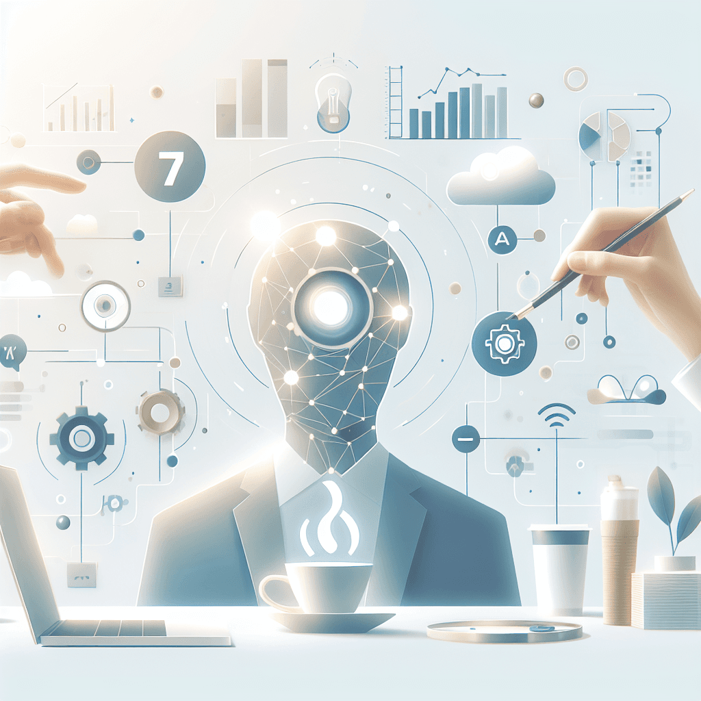 Ilustração representando o conteúdo do artigo Inteligência Artificial nos Negócios: 7 Formas Práticas de Revolucionar sua Empresa e Superar Desafios