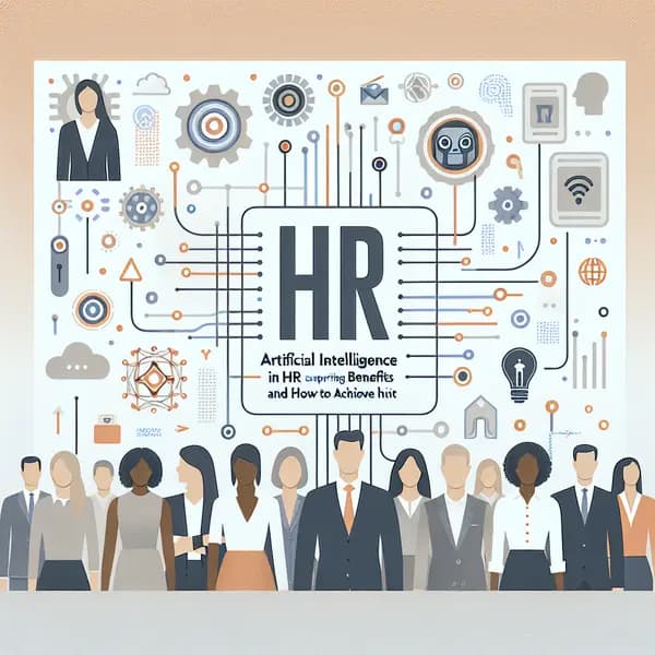 Ilustração representando o conteúdo do artigo Inteligência Artificial no RH: 7 Benefícios Surpreendentes e Como Alcançá-los