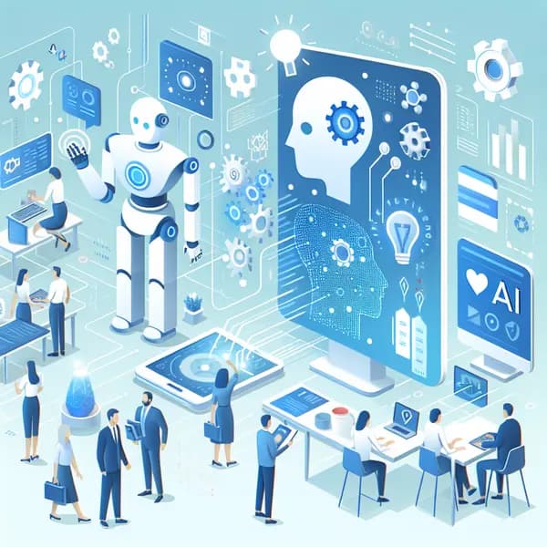 Ilustração representando o conteúdo do artigo Inteligência Artificial para Empresas: 7 Passos Práticos, Exemplos Reais e Como Evitar Armadilhas