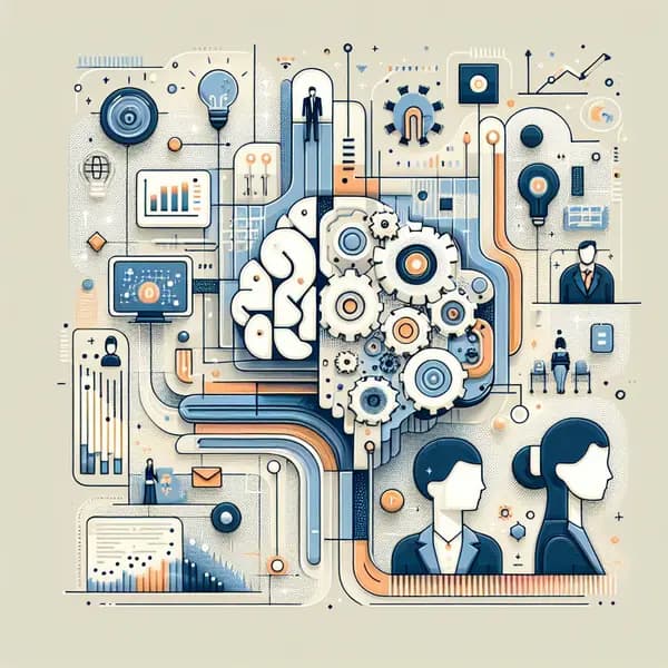 Ilustração representando o conteúdo do artigo Inteligência Artificial para Empresas: Benefícios, Casos Reais e Como Implementar com Sucesso