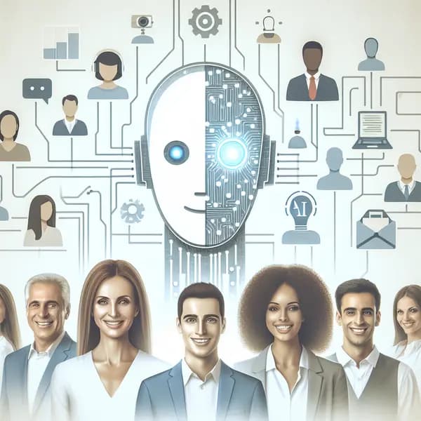 Ilustração representando o conteúdo do artigo Inteligência Artificial para Empresas: Como Potencializar Resultados, Superar Desafios e Casos de Sucesso Reais