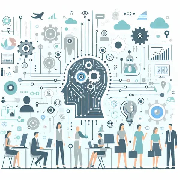 Ilustração representando o conteúdo do artigo Inteligência Artificial para Iniciantes: Como Aplicar e Potencializar Resultados Empresariais em 2024