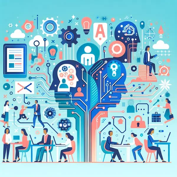 Ilustração representando o conteúdo do artigo Inteligência Artificial para Recursos Humanos: 7 Maneiras de Transformar Sua Empresa e Vencer os Desafios