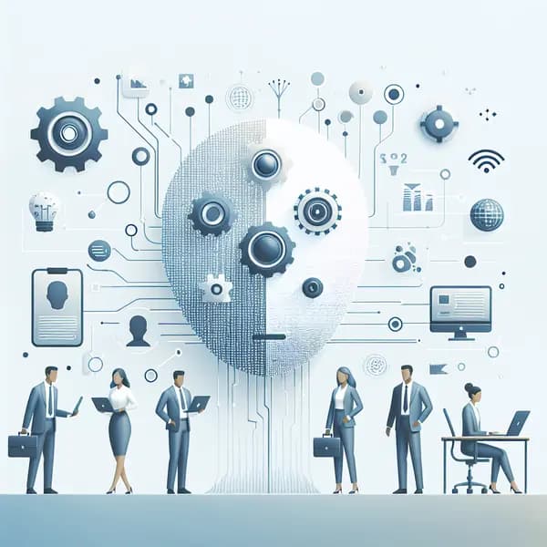 Ilustração representando o conteúdo do artigo Como a Inteligência Artificial Revoluciona Pequenas Empresas: 7 Benefícios Essenciais para Impulsionar Resultados