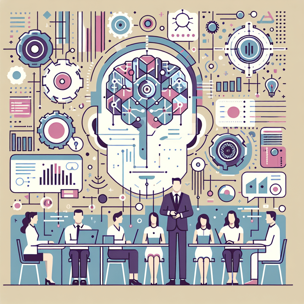 Ilustração representando o conteúdo do artigo Inteligência Artificial no RH: Transforme Seu Setor com 7 Aplicações Práticas e Melhore os Resultados