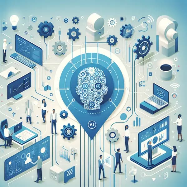 Ilustração representando o conteúdo do artigo Inteligência Artificial em RH: Descubra 7 Formas de Transformar sua Empresa e Superar Desafios
