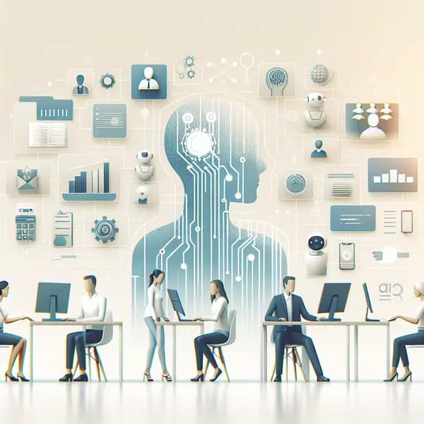 Ilustração representando o conteúdo do artigo Inteligência Artificial no RH: 7 Estratégias para Transformar a Gestão de Pessoas Agora