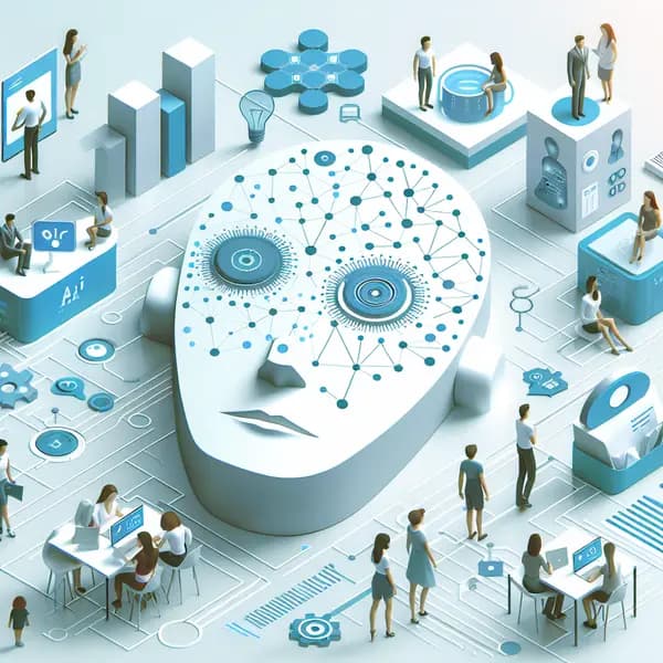 Ilustração representando o conteúdo do artigo Inteligência Artificial em RH: 7 Vantagens que Transformam Empresas e Como Aplicá-las