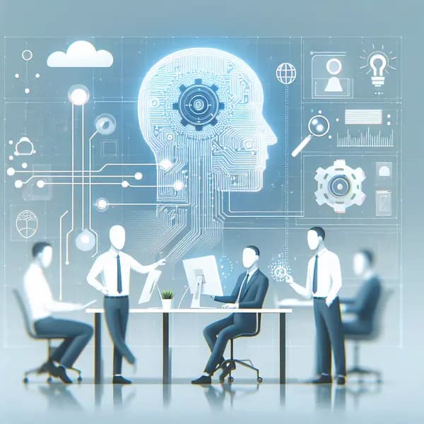 Ilustração representando o conteúdo do artigo Inteligência Artificial para Suporte Técnico: 7 Formas de Transformar o Atendimento Empresarial