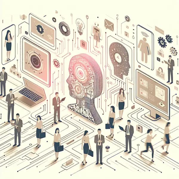 Ilustração representando o conteúdo do artigo Inteligência Artificial no Varejo: Descubra 7 Aplicações Práticas e Como Transformar Seu Negócio