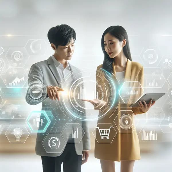 Ilustração representando o conteúdo do artigo Inteligência Artificial no Varejo: 7 Ferramentas Essenciais para Aumentar Vendas e Eficiência