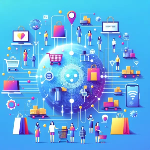 Ilustração representando o conteúdo do artigo Inteligência Artificial no Varejo: 7 Estratégias Práticas para Reforçar Vendas e Reduzir Custos em 2024