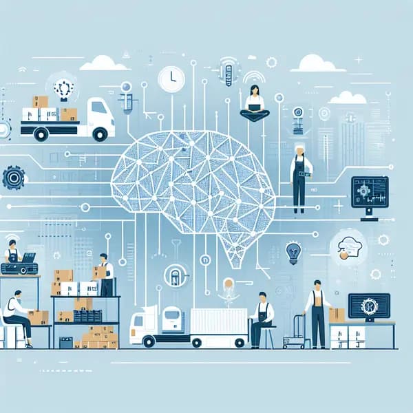 Ilustração representando o conteúdo do artigo Melhores Ferramentas de Inteligência Artificial para Logística: 7 Soluções Modernas para Transformar seu Negócio