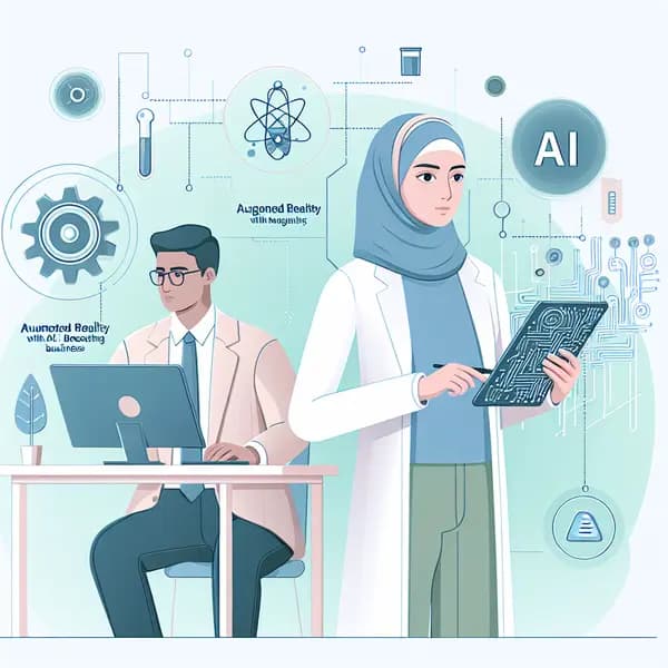 Ilustração representando o conteúdo do artigo Realidade Aumentada com IA: 7 Estratégias Inovadoras para Potencializar Resultados Empresariais