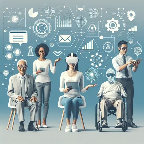 Ilustração representando o conteúdo do artigo Realidade Virtual e IA: 7 Estratégias para Transformar sua Empresa com Eficiência e Inovação