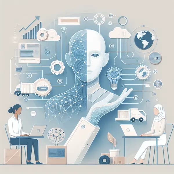 Ilustração representando o conteúdo do artigo Revolucione sua Logística com Inteligência Artificial: 7 Aplicações Práticas e Como Implantar