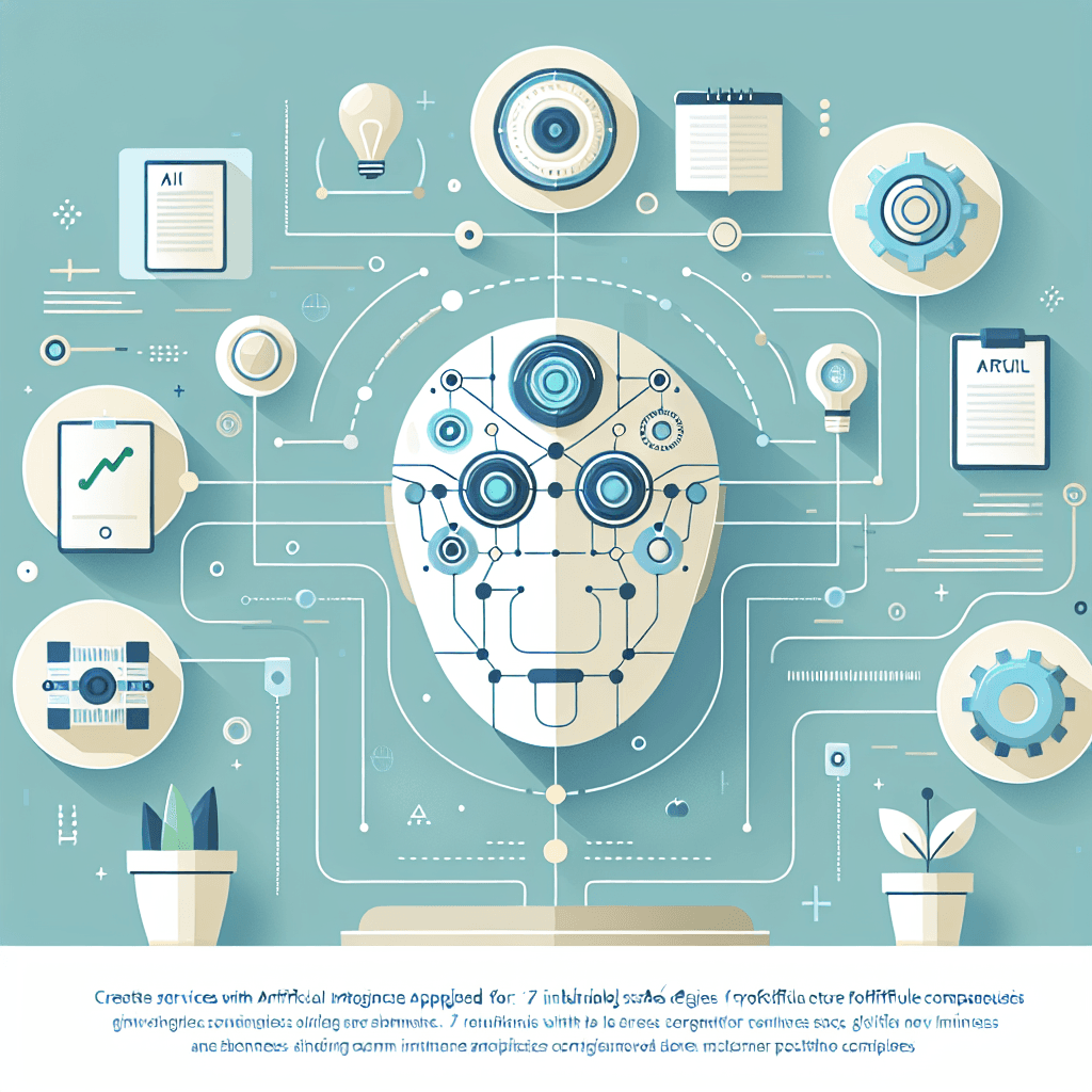 Ilustração representando o conteúdo do artigo Serviços com Inteligência Artificial: 7 Estratégias Infalíveis para Empresas Lucrativas